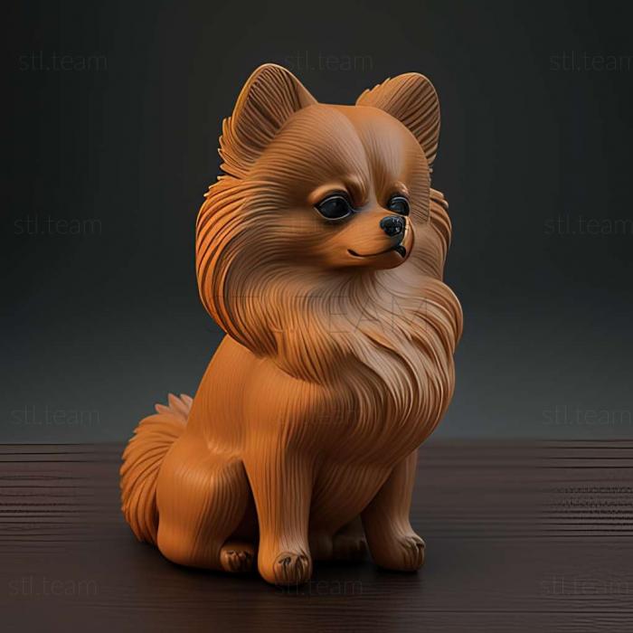 3D model Pomeranian dog (STL)